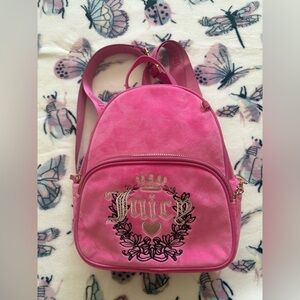 Juicy Couture Fuchsia Backpack with Embroidered Logo
